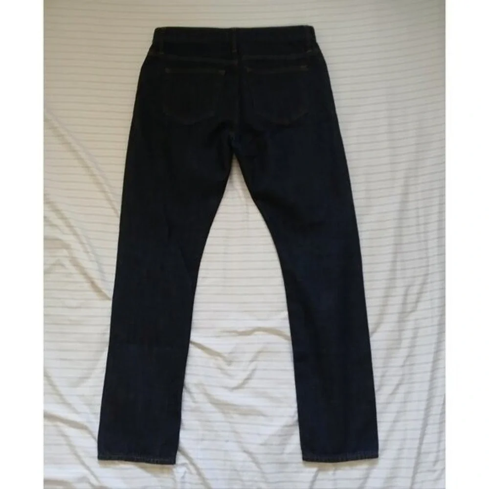 J Crew Selvedge Denim Blue Jeans Slim‎ Fit Straight Mens 30x30 Dark Wash AK904